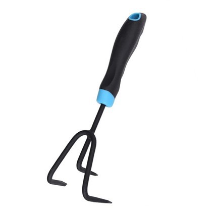 3 „Tines“ juodo anglies plieno rankinis kultivatorius